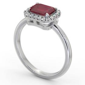 Halo Ruby and Diamond 1.30ct Ring 18K White Gold GEM85_WG_RU_THUMB1 