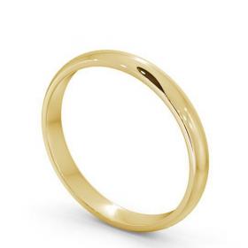 Ladies Plain D Shape Wedding Ring 18K Yellow Gold WBF1_YG_THUMB1 