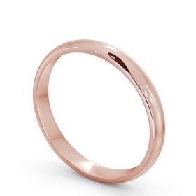 Ladies Plain D Shape Wedding Ring 18K Rose Gold WBF1_RG_THUMB1 