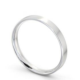 Ladies Plain Flat Court Wedding Ring 18K White Gold WBF3_WG_THUMB1 