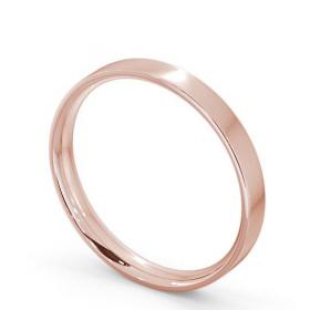 Ladies Plain Flat Court Wedding Ring 18K Rose Gold WBF3_RG_THUMB1 