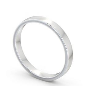 Ladies Plain Flat Style Wedding Ring 9K White Gold WBF4_WG_THUMB1 