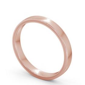 Ladies Plain Flat Style Wedding Ring 18K Rose Gold WBF4_RG_THUMB1 