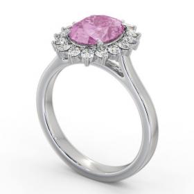 Cluster Pink Sapphire and Diamond 2.50ct Ring 18K White Gold GEM109_WG_PS_THUMB1 