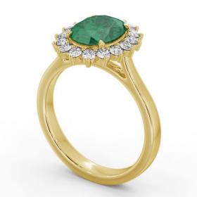 Cluster Emerald and Diamond 2.30ct Ring 18K Yellow Gold GEM109_YG_EM_THUMB1 