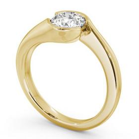 Round Diamond Split Bezel Engagement Ring 18K Yellow Gold Solitaire ENRD30_YG_THUMB1 