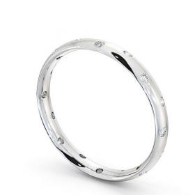 Ladies Round Diamond Offset Flush Setting Wedding Ring 9K White Gold WBF12_WG_THUMB1 