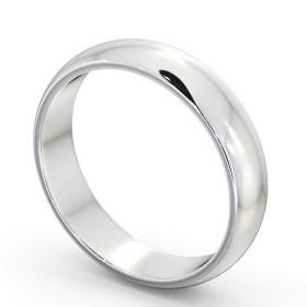 Mens Plain D Shape Wedding Ring 9K White Gold WBM1_WG_THUMB1 