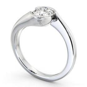 Round Diamond Split Bezel Engagement Ring Platinum Solitaire ENRD30_WG_THUMB1 