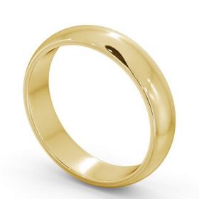 Mens Plain D Shape Wedding Ring 18K Yellow Gold WBM1_YG_THUMB1 