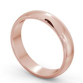 Mens Plain D Shape Wedding Ring 18K Rose Gold WBM1_RG_THUMB1 