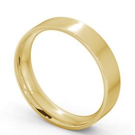 Mens Plain Flat Court Wedding Ring 18K Yellow Gold WBM3_YG_THUMB1 