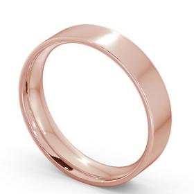 Mens Plain Flat Court Wedding Ring 18K Rose Gold WBM3_RG_THUMB1 
