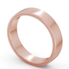 Mens Plain Flat Style Wedding Ring 18K Rose Gold WBM4_RG_THUMB1 