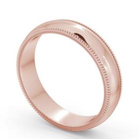 Mens D Shape with Milgrain Wedding Ring 18K Rose Gold WBM7_RG_THUMB1 