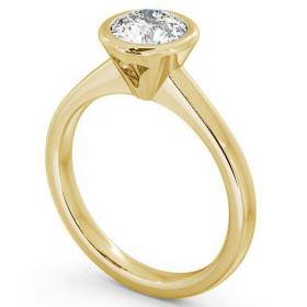 Round Diamond Open Bezel Engagement Ring 18K Yellow Gold Solitaire ENRD31_YG_THUMB1 