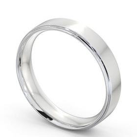 Mens Side Step Design Wedding Ring 18K White Gold WBM9_WG_THUMB1 