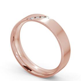 Mens Diamond 0.06ct Diagonal Channel Set Wedding Ring 18K Rose Gold WBM14_RG_THUMB1 