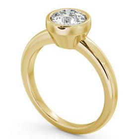 Round Diamond Bezel Set Engagement Ring 18K Yellow Gold Solitaire ENRD32_YG_THUMB1 