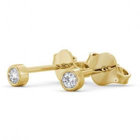 Round Diamond Bezel Stud Earrings 18K Yellow Gold ERG2_YG_THUMB1 