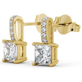 Drop Princess Diamond Earrings 9K Yellow Gold ERG4_YG_THUMB1 