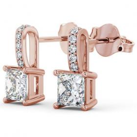 Drop Princess Diamond Earrings 9K Rose Gold ERG4_RG_THUMB1 