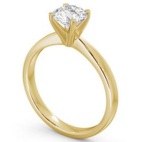 Round Diamond Contemporary Engagement Ring 9K Yellow Gold Solitaire ENRD4_YG_THUMB1 