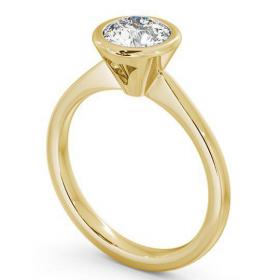Round Diamond Open Bezel Engagement Ring 18K Yellow Gold Solitaire ENRD33_YG_THUMB1 