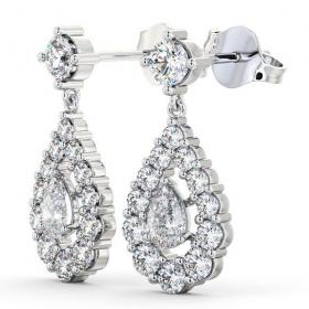 Drop Pear Diamond Glamorous Earrings 9K White Gold ERG18_WG_THUMB1 