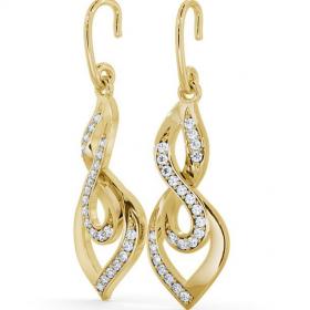 Drop Round Diamond 0.22ct Elegant Earrings 9K Yellow Gold ERG22_YG_THUMB1 
