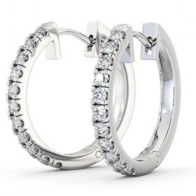 Hoop Round Diamond Earrings 18K White Gold ERG35_WG_THUMB1 