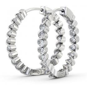 Hoop Round Diamond Bezel Set Earrings 18K White Gold ERG55_WG_THUMB1_1.jpg 