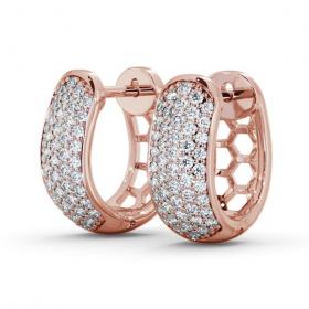Hoop Round Diamond 0.40ct Huggie Style Earrings 9K Rose Gold ERG56_RG_THUMB1 