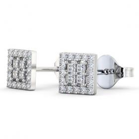 Cluster Diamond Illusion Design Earrings 18K White Gold ERG26_WG_THUMB1 