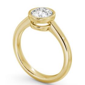 Round Diamond Split Bezel Engagement Ring 18K Yellow Gold Solitaire ENRD36_YG_THUMB1 