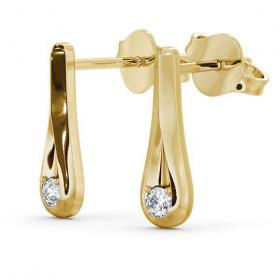 Drop Round Diamond Earrings 9K Yellow Gold ERG54_YG_THUMB1 