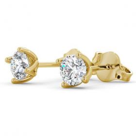 Round Diamond Four Claw Stud Earrings 9K Yellow Gold ERG66_YG_THUMB1 
