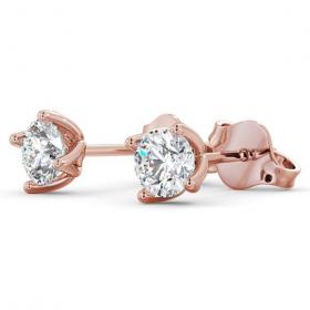 Round Diamond Four Claw Stud Earrings 18K Rose Gold ERG66_RG_THUMB1 