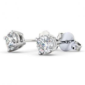 Round Diamond Four Claw Stud Earrings 9K White Gold ERG67_WG_THUMB1 