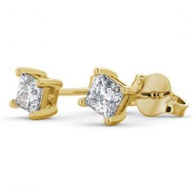 Princess Diamond Four Claw Stud Earrings 9K Yellow Gold ERG68_YG_THUMB1 