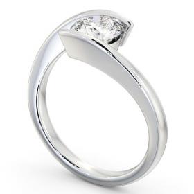 Round Diamond Sleek Tension Set Engagement Ring 18K White Gold Solitaire ENRD38_WG_THUMB1 