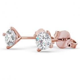 Round Diamond Four Claw Stud Earrings 18K Rose Gold ERG69_RG_THUMB1 