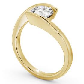 Round Diamond Sleek Tension Set Engagement Ring 18K Yellow Gold Solitaire ENRD38_YG_THUMB1 