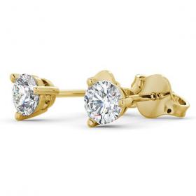 Round Diamond Three Claw Stud Earrings 9K Yellow Gold ERG71_YG_THUMB1 