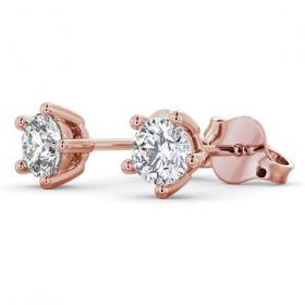 Round Diamond Five Claw Stud Earrings 9K Rose Gold ERG75_RG_THUMB1 