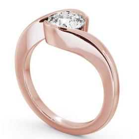 Round Diamond Sweeping Tension Set Engagement Ring 18K Rose Gold Solitaire ENRD40_RG_THUMB1 