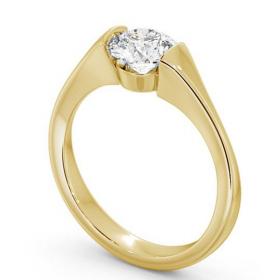 Round Diamond Modern Tension Engagement Ring 18K Yellow Gold Solitaire ENRD42_YG_THUMB1 