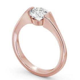 Round Diamond Modern Tension Engagement Ring 18K Rose Gold Solitaire ENRD42_RG_THUMB1 