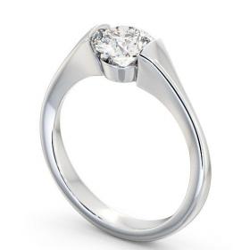 Round Diamond Modern Tension Engagement Ring Platinum Solitaire ENRD42_WG_THUMB1 
