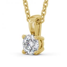 Round Solitaire Four Claw Stud Diamond Pendant 9K Yellow Gold PNT79_YG_THUMB1_2.jpg 